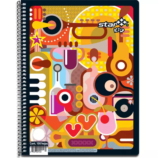 Cuaderno profesional star kid Estrella c uadro chico 5 mm 100 hojas