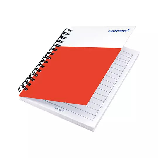 Libreta mini book con doble espiral Estr ella raya 80 hojas