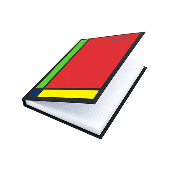 Libreta 1/4 pasta dura forma francesa Es trella cuadro chico 5 mm 192 hojas