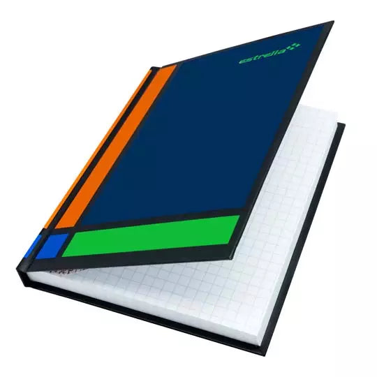 Libreta 1/4 pasta dura forma francesa Es trella cuadro grande 7 mm 192 hojas
