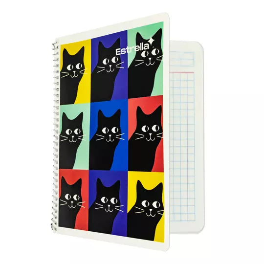 Cuaderno espiral forma francesa Estrella cuadro grande 7 mm 100 hojas