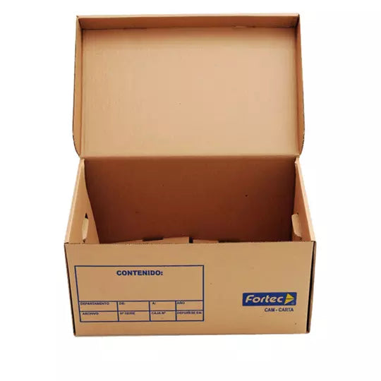 Caja de archivo de cartón Fortec carta c on tapa incluida