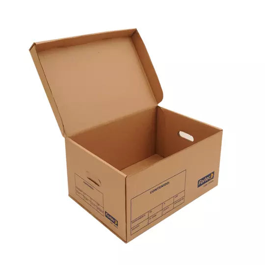 Caja de archivo de cartón Fortec oficio con tapa incluida
