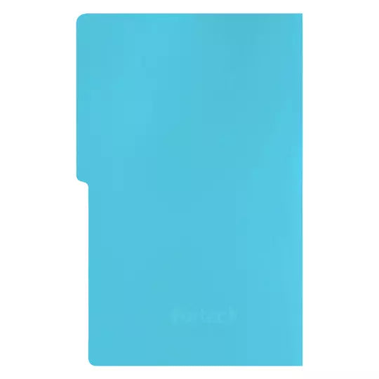Carpeta pressboard con broche Fortec ofi cio color azul claro paquete c/10 pzs