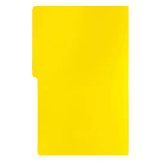 Carpeta pressboard con broche Fortec oficio color amarillo, paquete c/10 pzas