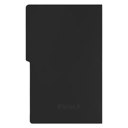 Carpeta pressboard con broche Fortec ofi cio color negro, paquete c/10 pzas