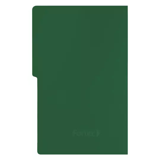 Carpeta pressboard con broche Fortec ofi cio color verde obscuro, c/10 pzas