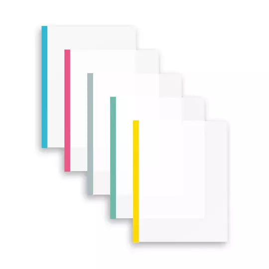 Folder de propileno con costilla Fortec carta con 5 piezas