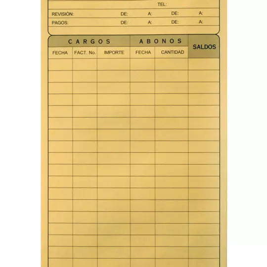 Sobre cobranza No. 7 manila engomado For tec caja con 50 piezas