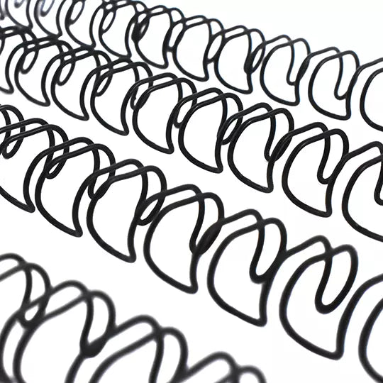 ARILLO METALICO TWIN LOOP COLOR NEGRO DE 1/4 PULGADAS, CAJA CON 100 PIEZAS