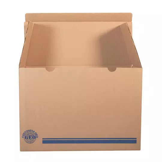 Caja tipo galletera GEO kraft archivo hi stórico