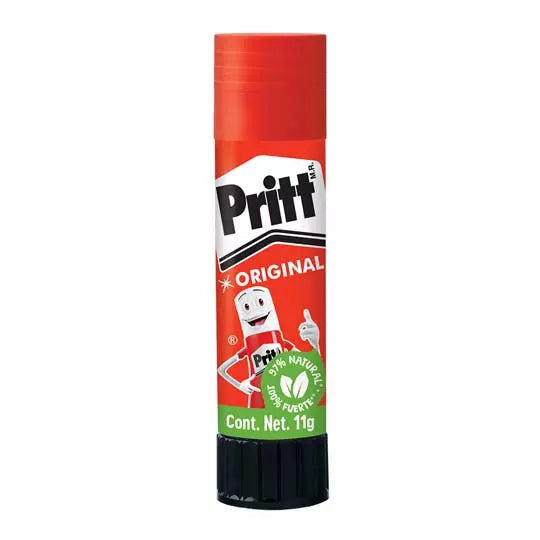 Lápiz adhesivo Pritt en barra de 11 grs charola con 12 piezas
