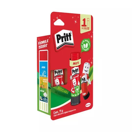 Lápiz adhesivo Pritt en barra de 11 grs blíster con 1 pieza