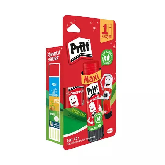 Lápiz adhesivo Pritt en barra de 42 grs blíster con 1 pieza