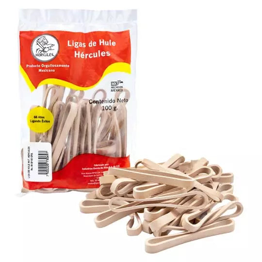 Ligas Hercules de hule natural no. 64. b olsa con 100 gramos