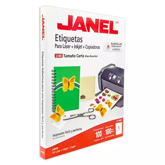 ETIQUETA JANEL 109 LASER 216 X 279 100H C/100