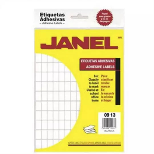 ETIQUETA JANEL ADHESIVA 9X13 C/3600 #01