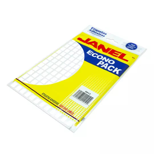 ETIQUETA JANEL ESCOLAR BLANCA 9X13 ECONOPACK