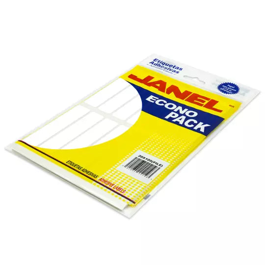 ETIQUETA JANEL ESCOLAR BLANCA 20X105 ECONOPACK