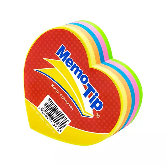 NOTAS ADHESIVAS JANEL MEMO TIP CORAZON 3X3 C/250