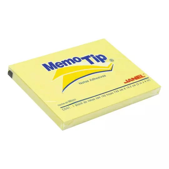 Notas Adhesivas Memo Tip amarillo 3x4 pu lg 1 blocj con 100 hojas
