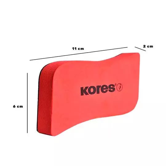 Borrador para pizarra blanca Kores, colo r rojo, 1 pieza