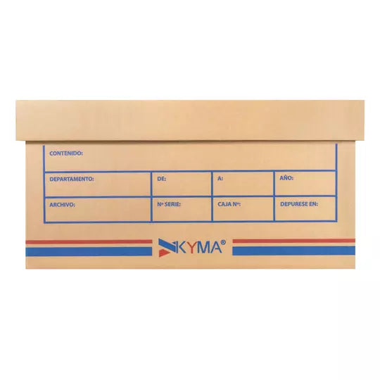 Caja de archivo de cartón KYMA para arch ivo oficio 1 pieza 49.5x35.3x25.3cm