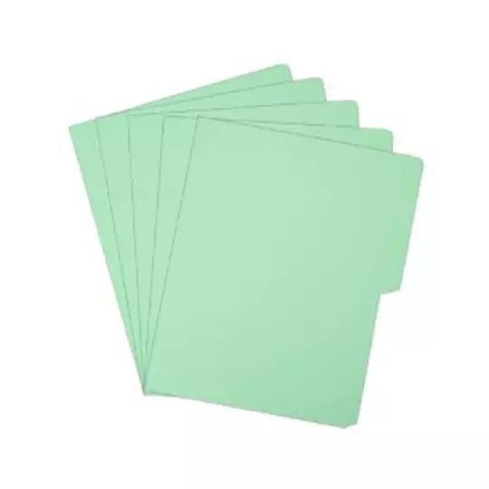 Folder KYMA Tamaño Carta Color Verde Pas tel Cajilla con 100 piezas
