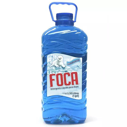 Detergente liquido biologico y biodegrad able Foca de 3.785 Lt.