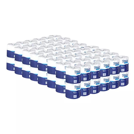 Papel Higiénico blanco Petalo, colchon c / 96 rollos 260 hjs dobles