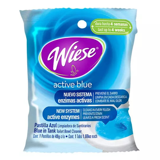 Pastilla azul Wiese para inodoro 12 pzas c/48 gr.
