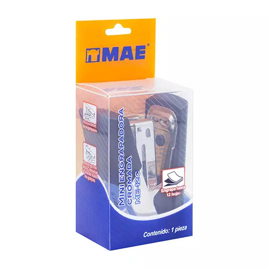 Mini engrapadora cromada mae .