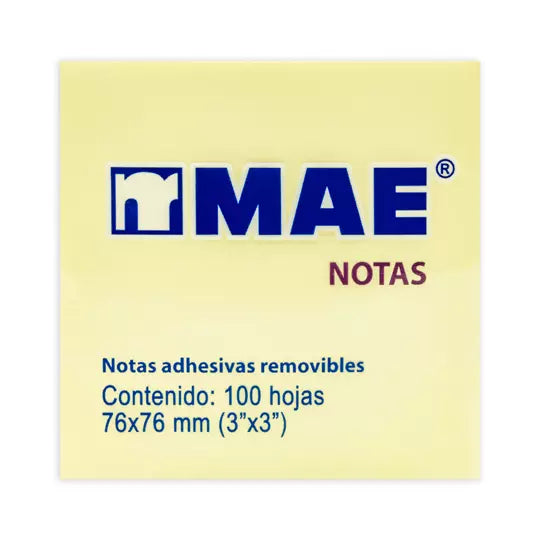 Notas Adhesivas MAE 3x3 pul block con 10 0 hojas