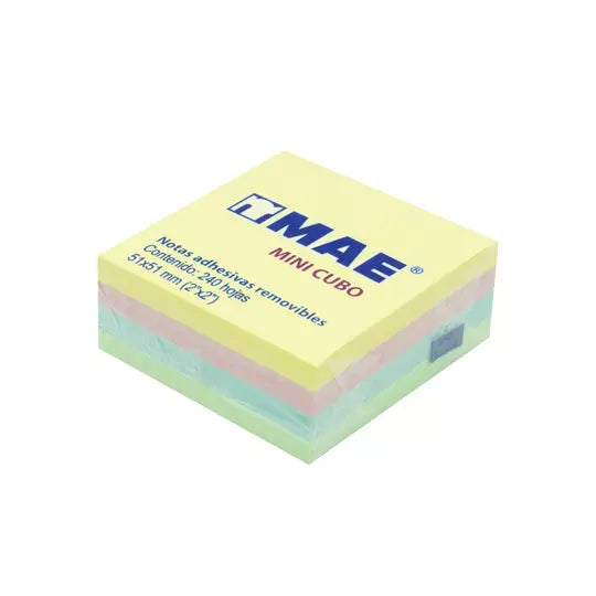 Notas Adhesivas MAE pastel 2x2pulg block con 240 hojas