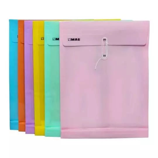 Sobre MAE Oficio vertical de polipropile no colores pastel 12 pz