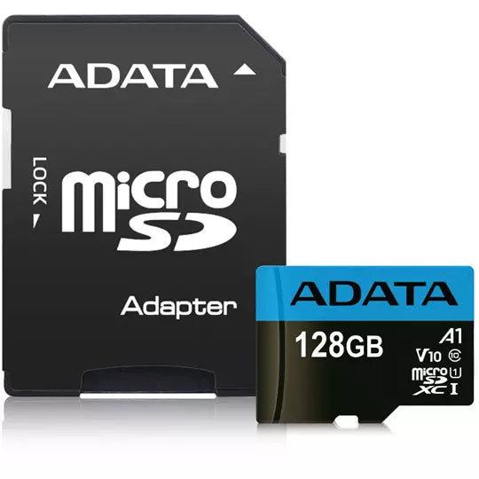 ADATA MICROSD PREMIER 128GB CLASS10-RETAIL A1 ADAPATER AZUL AUS
