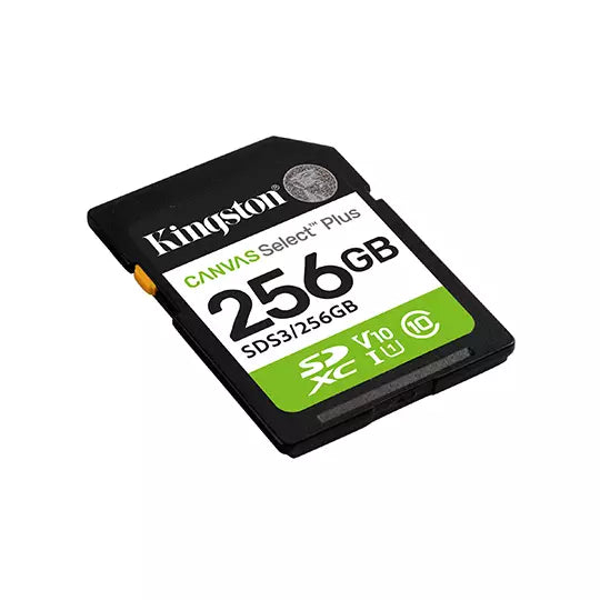SDXC MEMORIA KINGSTON 256GB Canvas Select Plus Gen3 150MB/s C10 UHS-I U1 V10