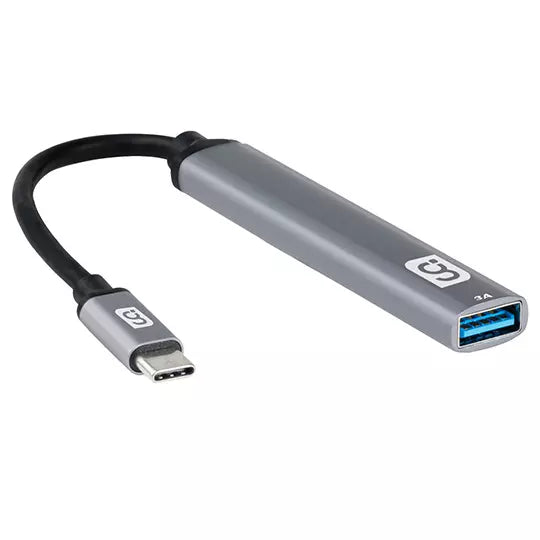 Hub entrada C GREENLEAF 4 puertos USB 3. 0 plateado