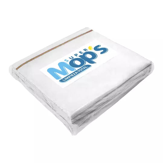 Franela Super mops color blanco .
