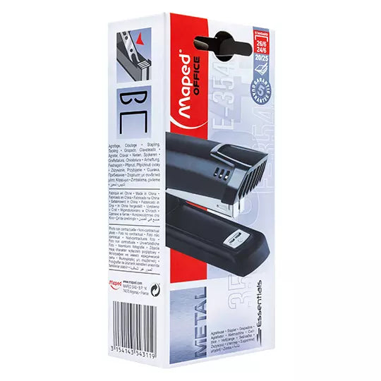 Engrapadora essentials media tira Maped metálica color negro