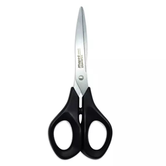 Tijera advanced green Maped de 17 cm co lor negro, simétricas