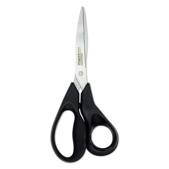 Tijera advanced green Maped de 18 cm co lor negro, asimétricas