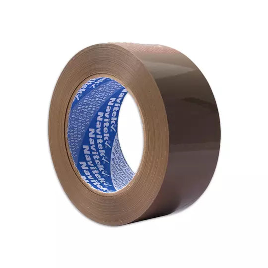 Cinta de empaque uso 95 Navitek canela 4 8 mm x 150 m empaque con 6 pzas
