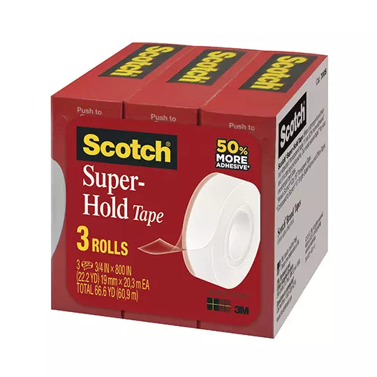 Cinta Scotch 3M Super Adhesiva 0.19 X 25.4 mts C/3 piezas