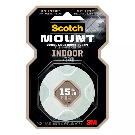 Cinta montaje doble cara 3M Scotch Mount 214H Indoor 25.4 mm x 1.39 m 1 pieza