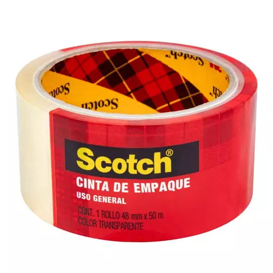 Cinta empaque transparente 3M Scotch 550 Medidas: 48 mm x 50 m 1 pieza