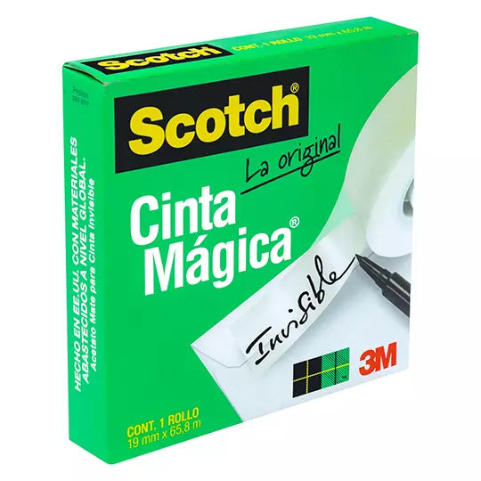 Cinta mágica 3M Scotch 810 Medidas: 19 m m x 65.8 m 1 pieza