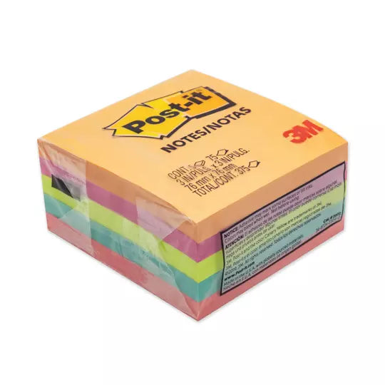 Notas adhesivas Post-It 2072 Capetown 3 x 3 pulgadas 5 block c/ 75 hojas