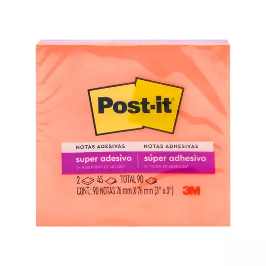 Notas adhesivas Post-It Style 654-SS 3 x 3 pulgadas 2 blocks c/90 hojas