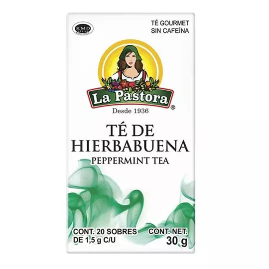 Té de hierbabuena LA PASTORA caja con 25 sobres